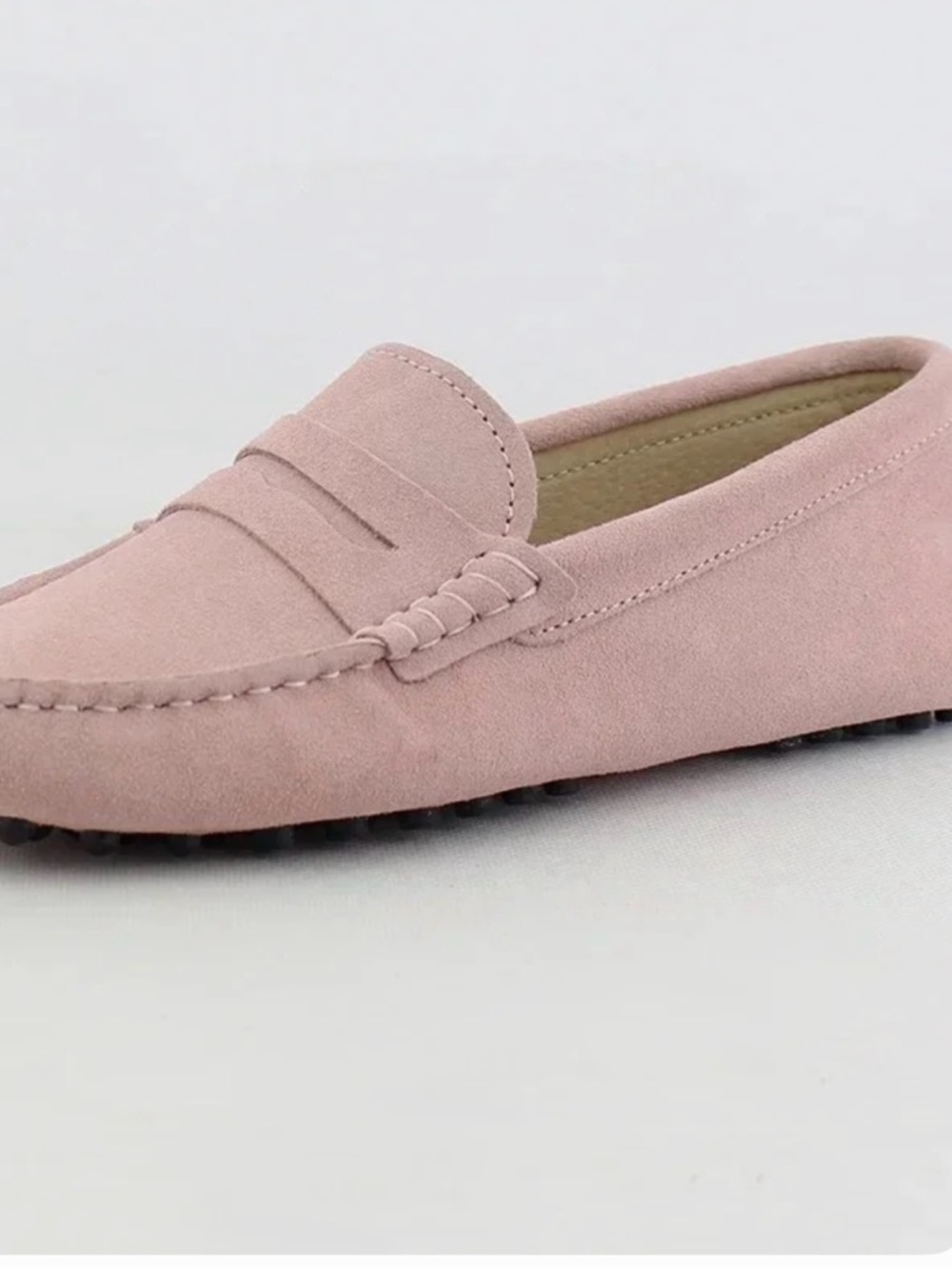 NWOT!! Women's Dusty Pink Suede Loafers - Slip-On Driving Moccasins - Picture 4 of 6